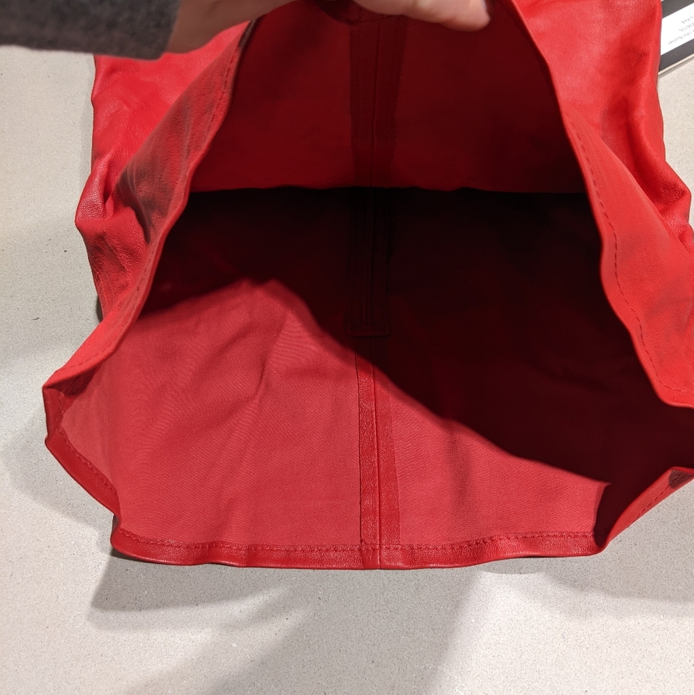 NWT RARE! AS by DF - Rouge Stretch Leather Bustier Top Corset | Coco Red | Small - Picture 7 of 16